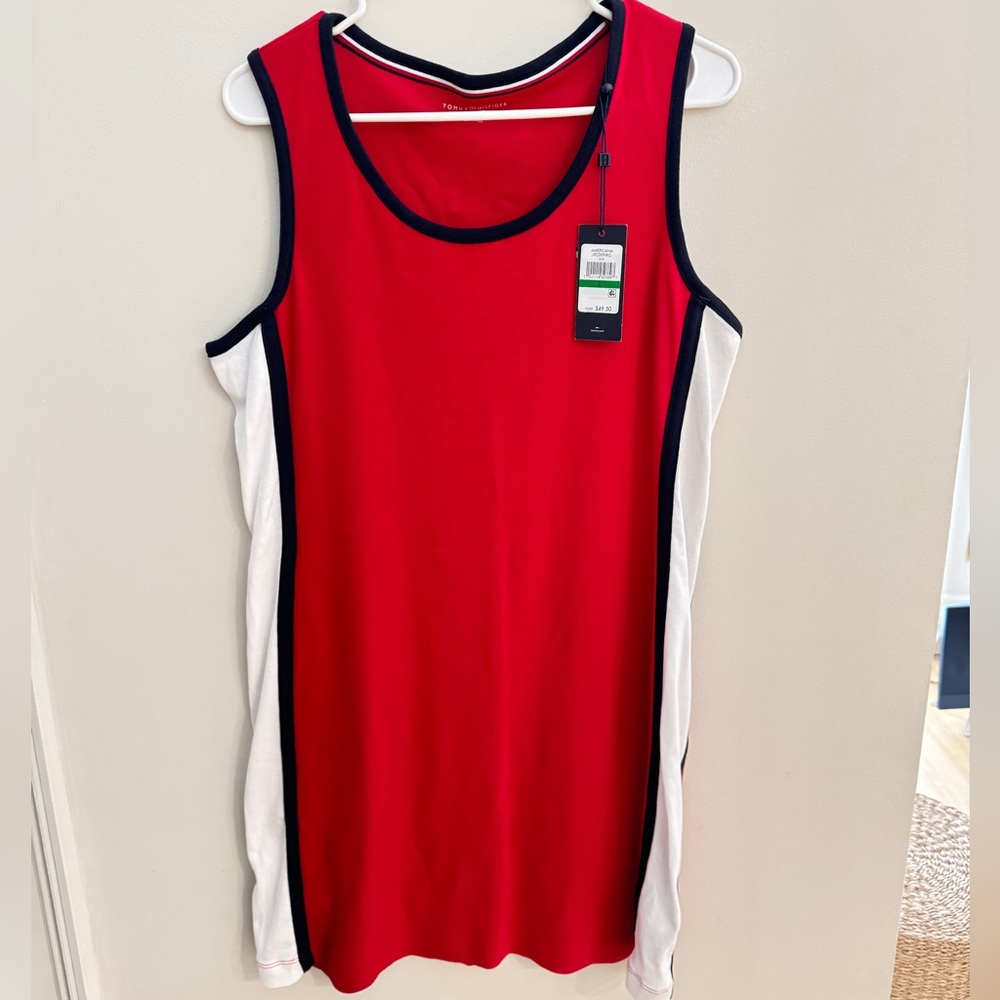 Tommy Hilfiger Red and White Dress